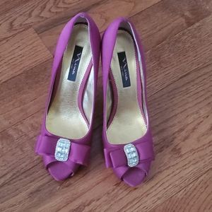 Beautiful satin stiletto pump